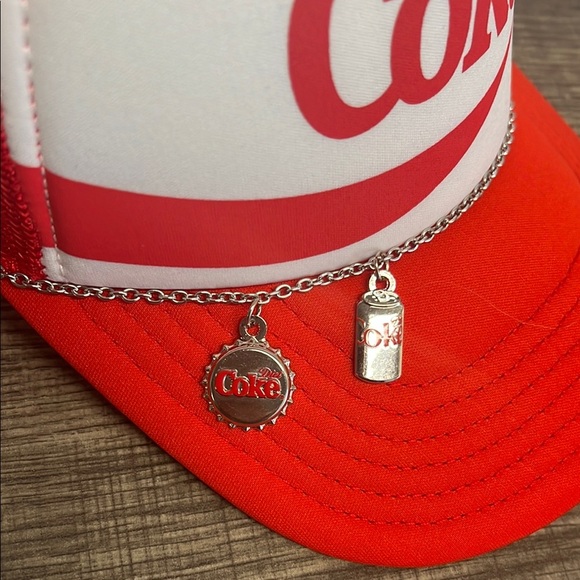 Coca Cola | Red Trucker Baseball Hat “Diet Coke” w/ Charms - Picture 3 of 6
